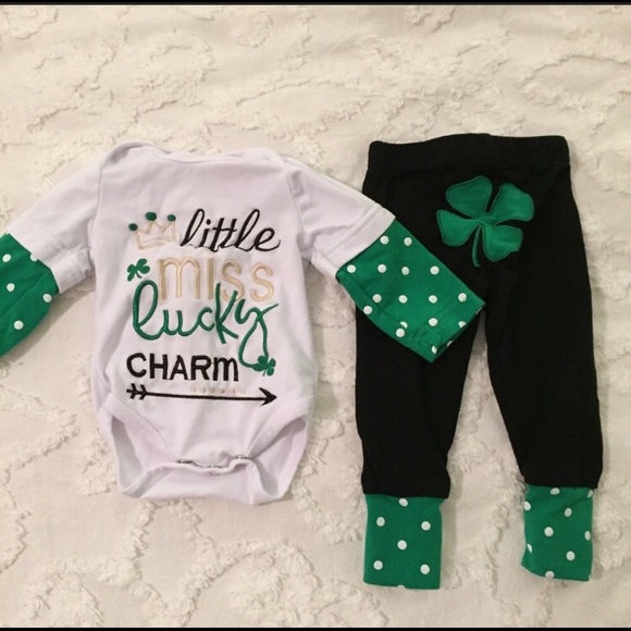 baby girl shamrock outfit